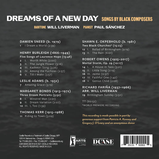 Dreams Of A New Day: Songs By Black Composers