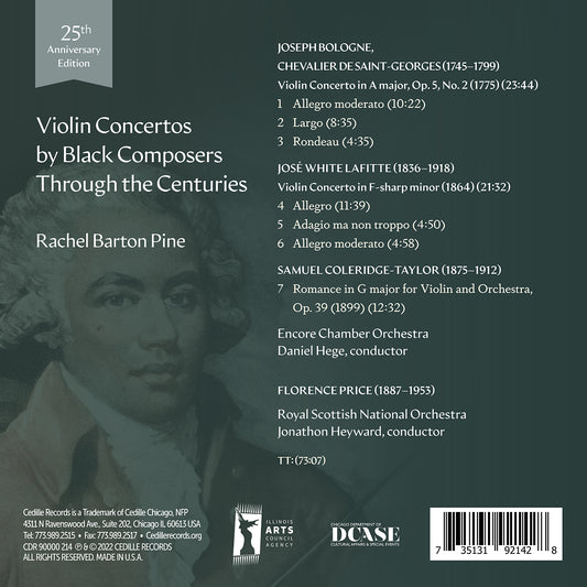 Violin Concertos By Black Composers Through The Centuries -  Rachel Barton Pine, Encore Chamber Orchestra, Royal Scottish National Orchestra