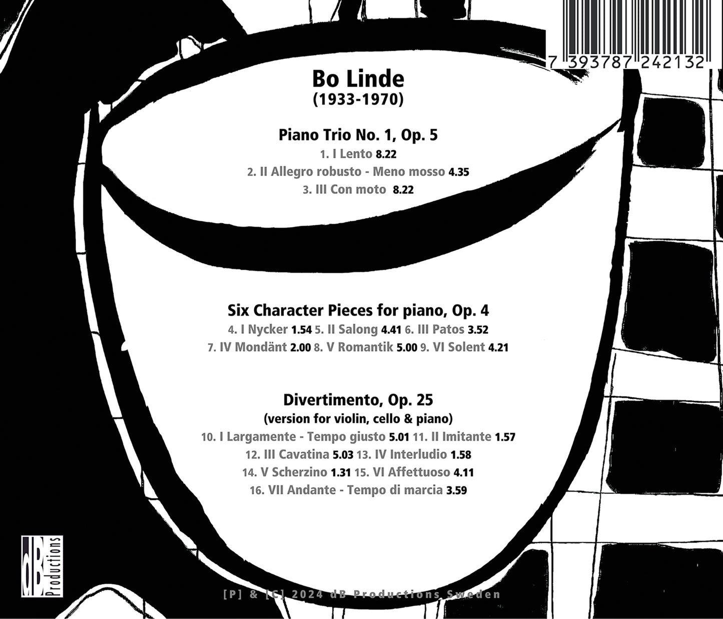 Linde: Piano Trio No. 1; Six Character Pieces; Divertimento  Peter Friis Johansson, Ylva Larsdotter, Torun Saeeter Stavseng