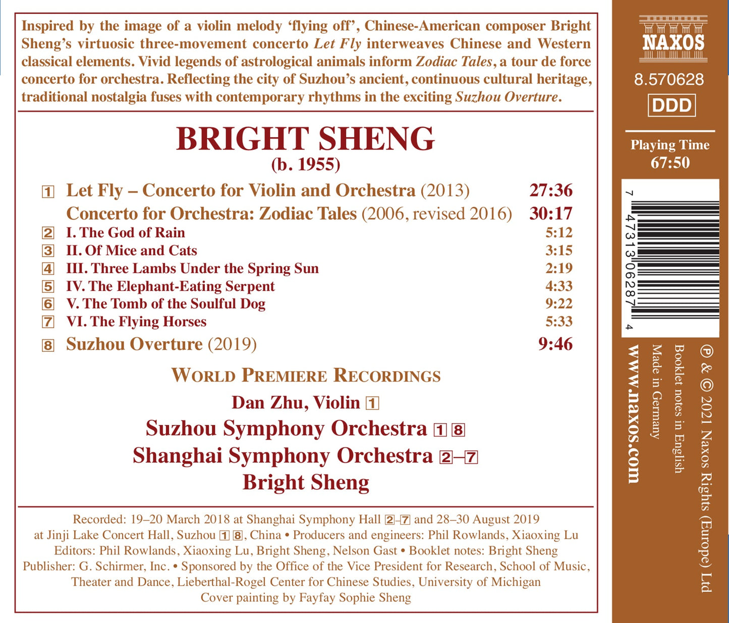 Bright Sheng: Let Fly - Zodiac Tales - Suzhou Overture