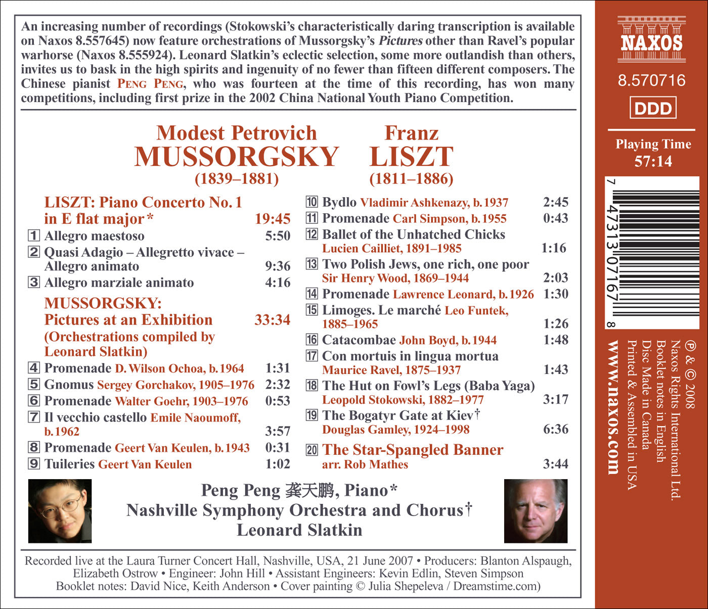 Mussorgsky, M.: Pictures At An Exhibition (Orchestrations Co