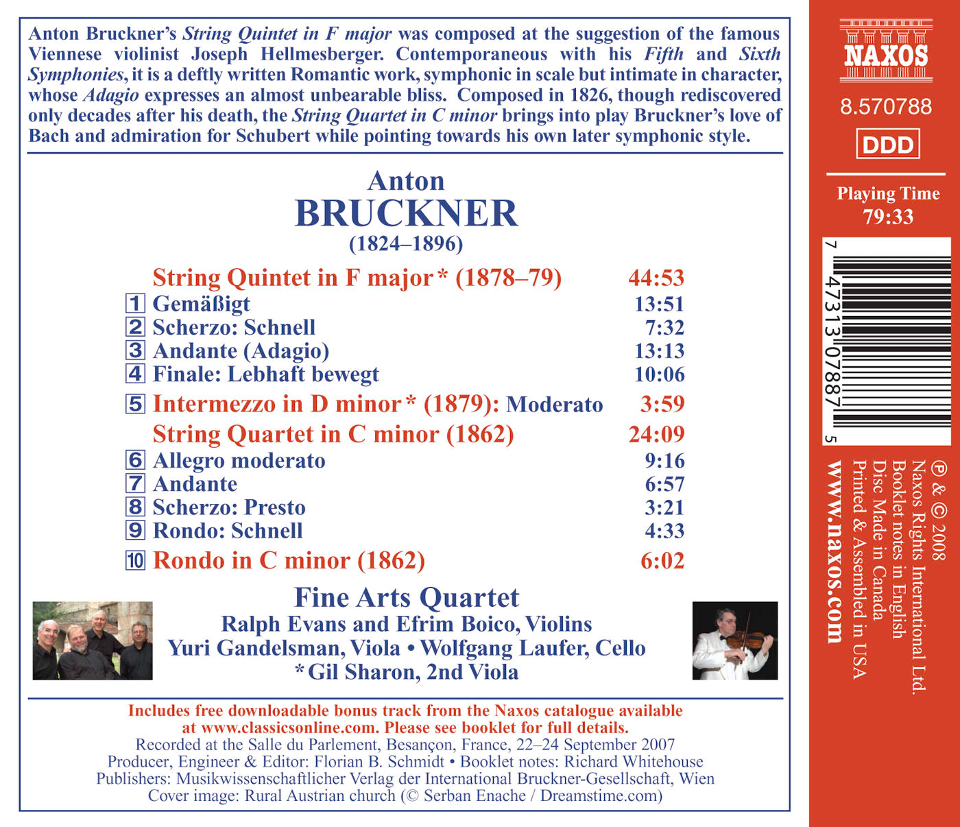 Bruckner, A.: String Quintet in F Major / String Quartet in