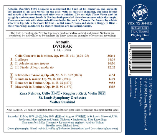 Dvorák: Cello Concerto - Silent Woods - Rondo - Romance - Mazurek