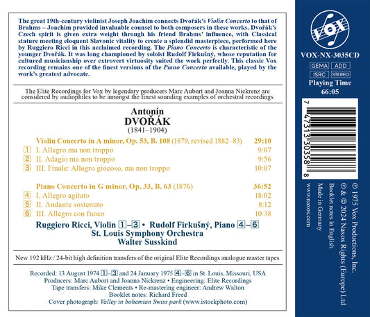 Dvorák: Violin Concerto & Piano Concerto