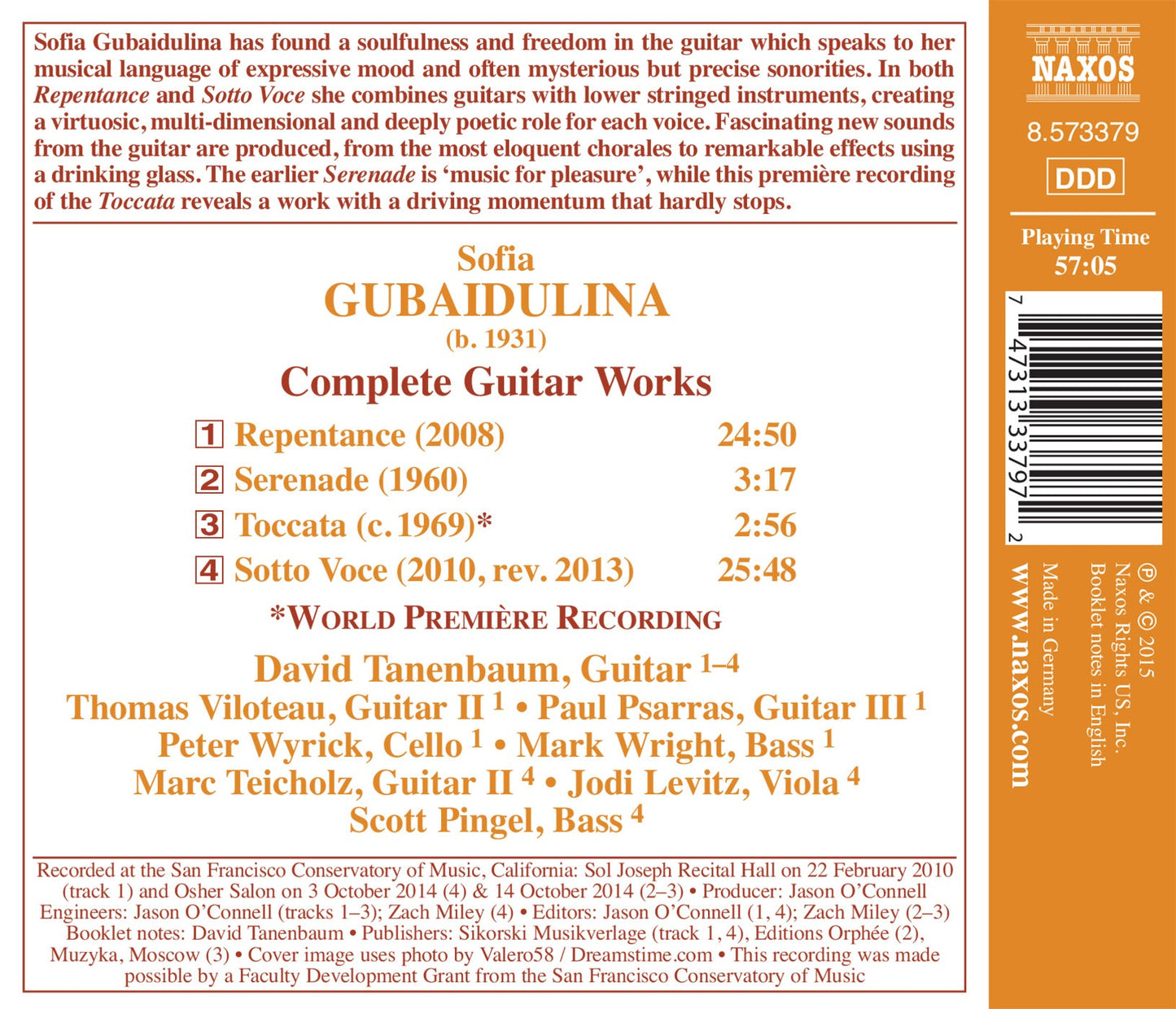 Gubaidulina: Complete Guitar Works
