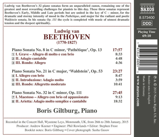 Beethoven: Piano Sonatas Nos. 8, 21 & 32
