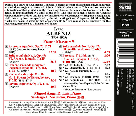 Albéniz: Piano Music, Vol. 9