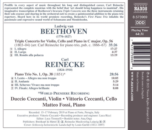Beethoven: Triple Concerto (Arr. C. Reinecke For Piano Trio)