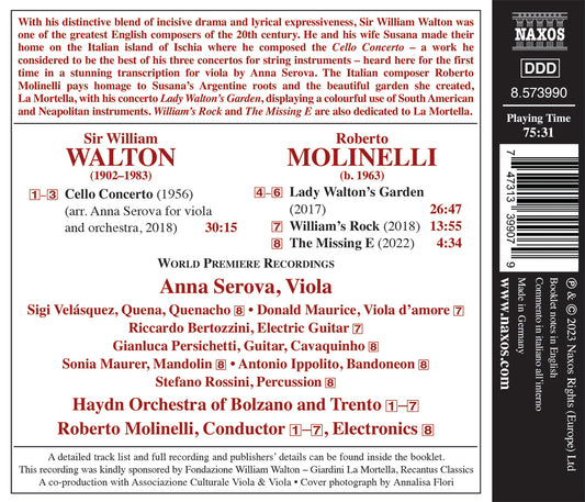 Walton: Cello Concerto (arr. for viola & orchestra by Anna S