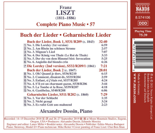 Liszt: Buch Der Lieder - Geharnischte Lieder