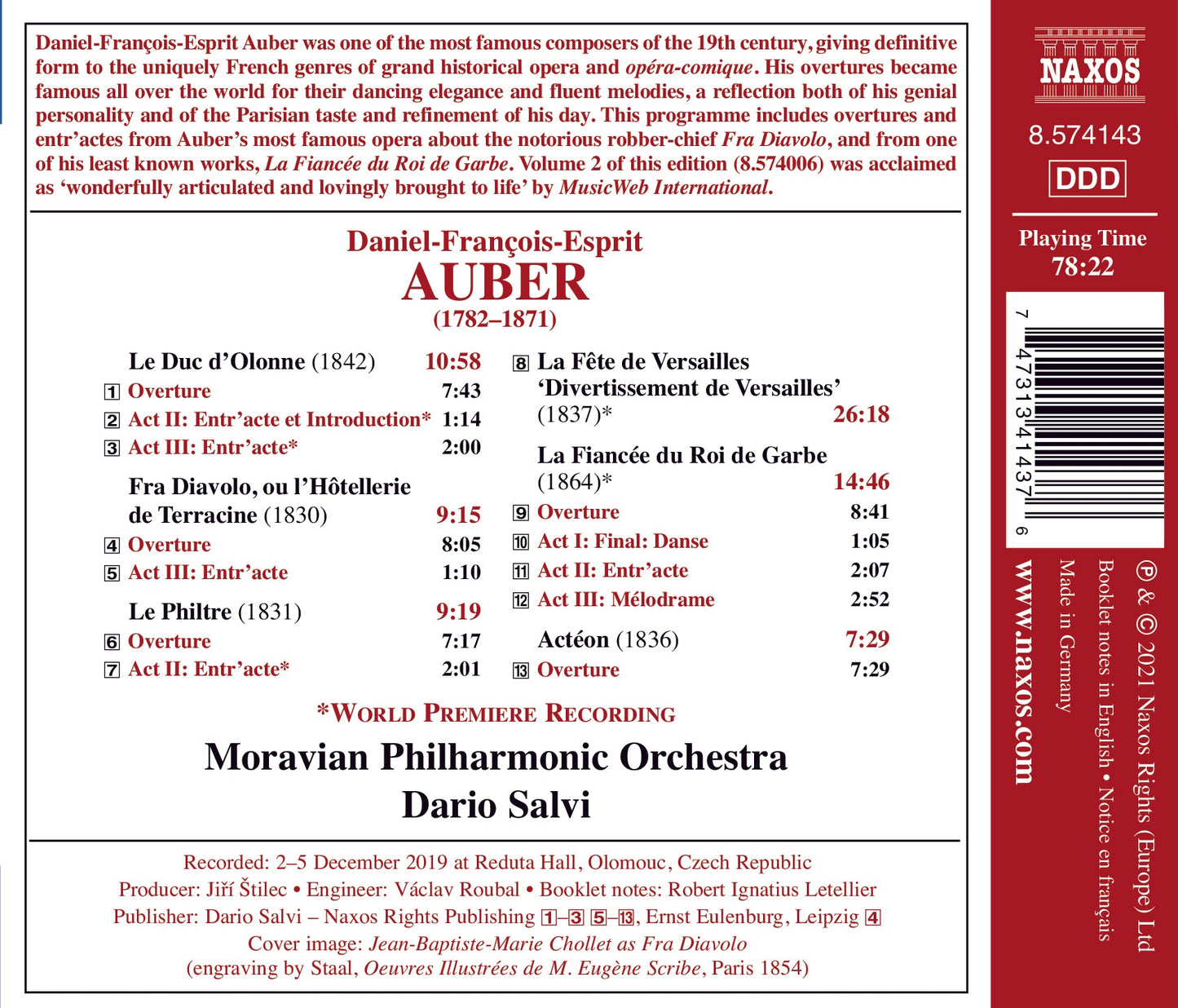 Auber: Overtures, Vol. 4