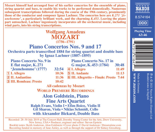 W.A. Mozart: Piano Concertos Nos. 9 & 17 (Arr. I. Lachner Fo