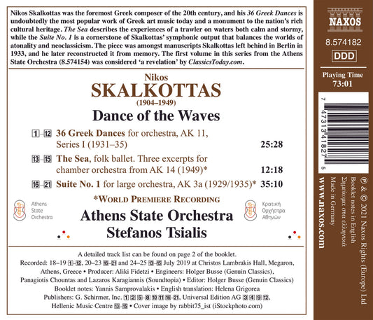 Skalkottas: 36 Greek Dances, Series 1 - The Sea (Excerpts) -