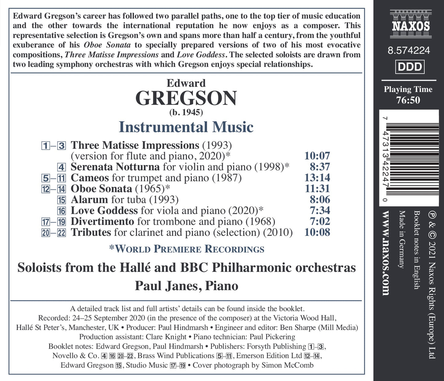 Gregson: Instrumental Music