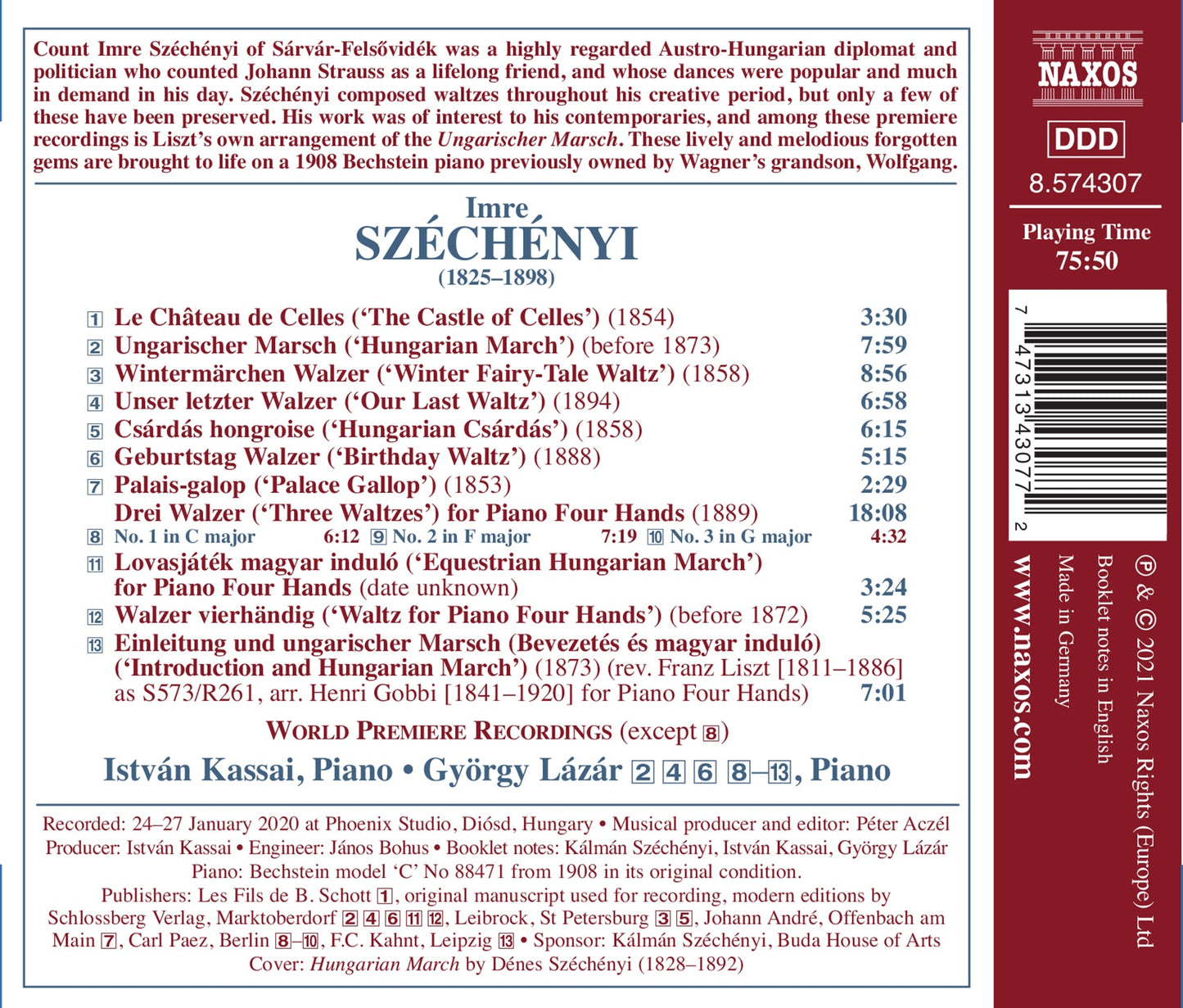 Széchényi: Waltzes And Hungarian Marches