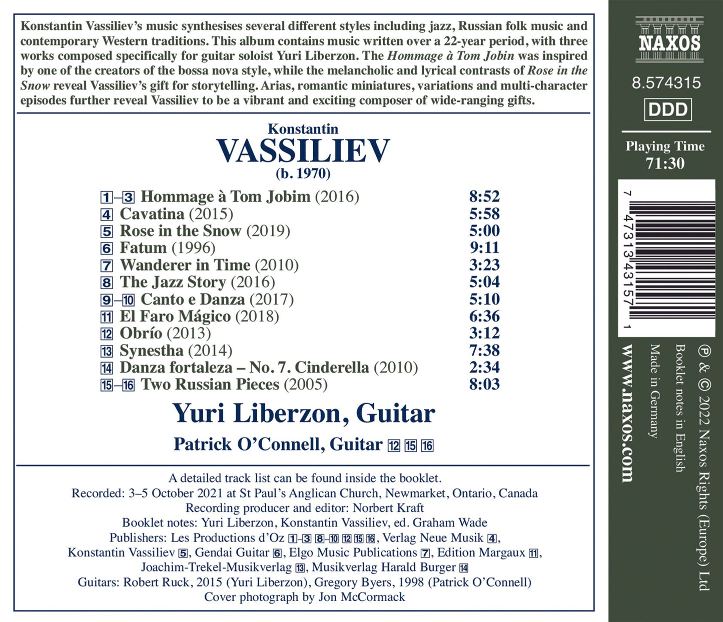 Vassiliev: Guitar Works, Vol. 1