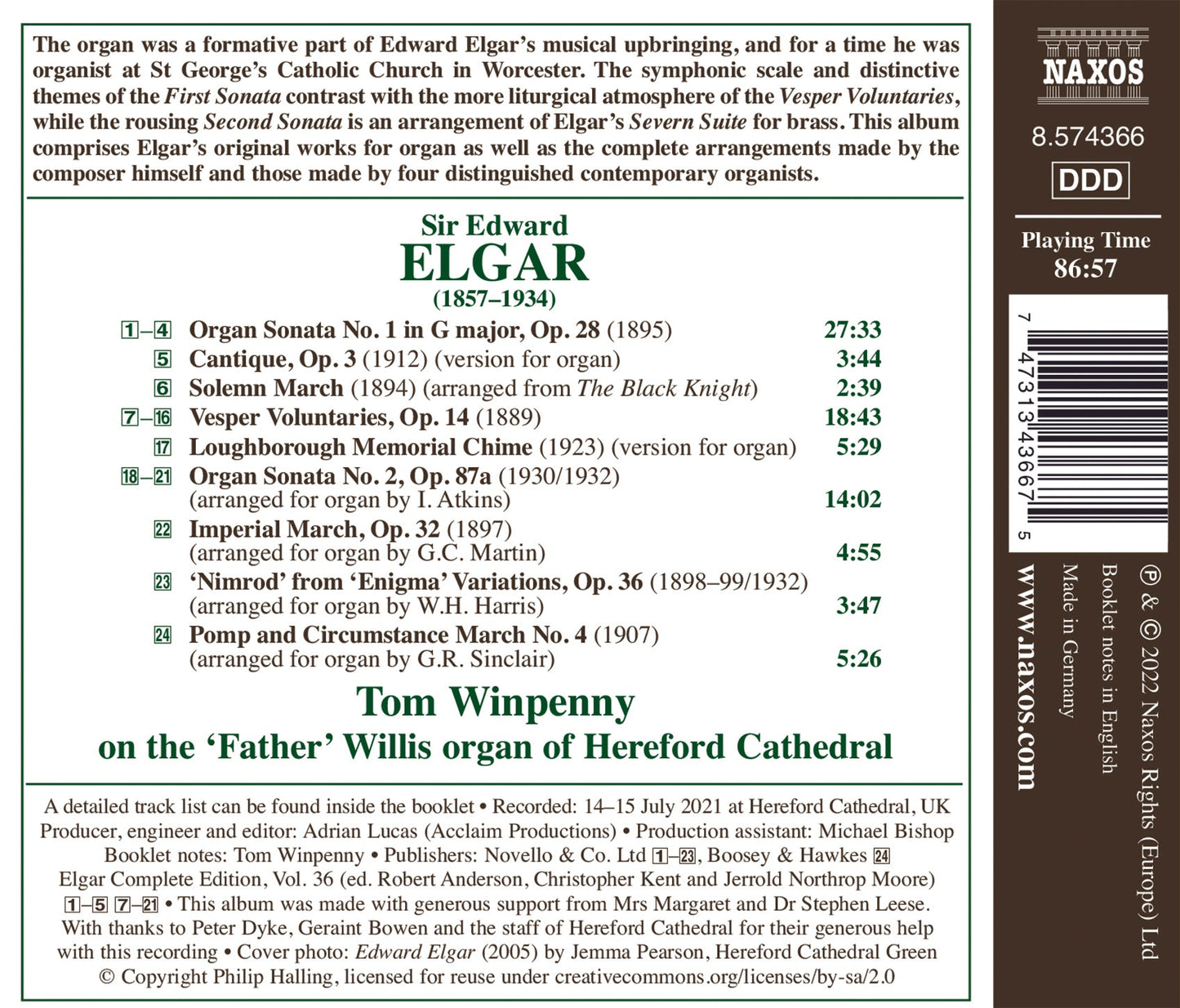 Elgar: Complete Organ Works