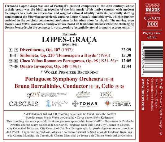 Lopes-Graca: Divertimento; Sinfonieta; Cinco Velhos Romances