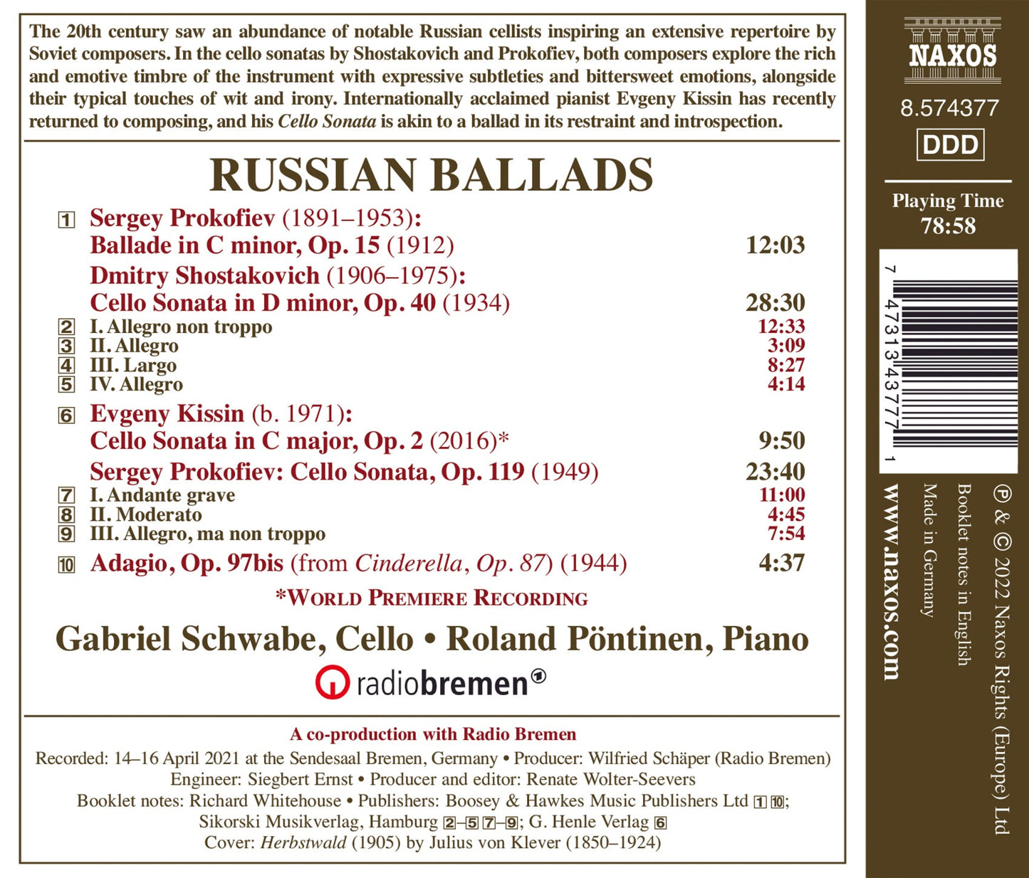 Prokofiev & Kissin: Russian Ballads