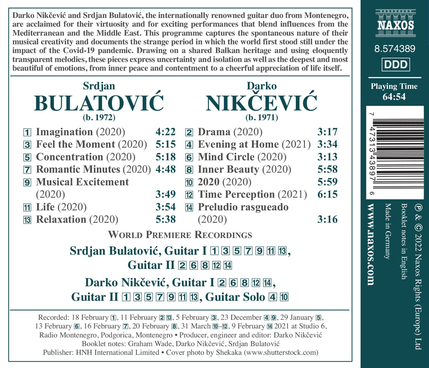 Bulatovic & Nikcevic: Feel The Moment - Meditative Mediterra