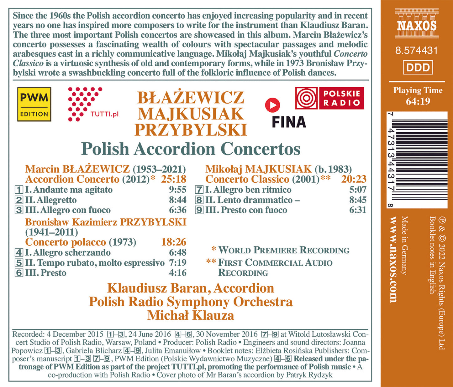 Blazewicz, Majkusiak & Przybylski: Polish Accordion Concerto