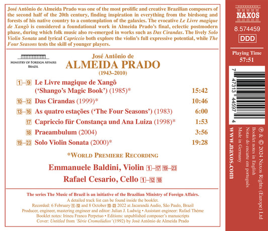 Prado: Works For Violin & Cello