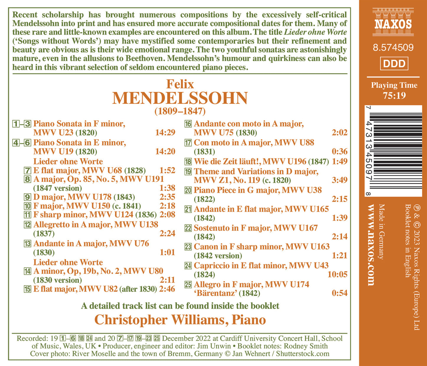 Mendelssohn: Piano Works