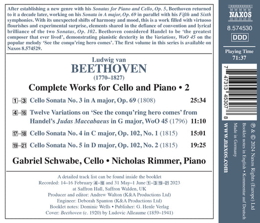 Beethoven: Complete Works for Cello & Piano, Vol. 2