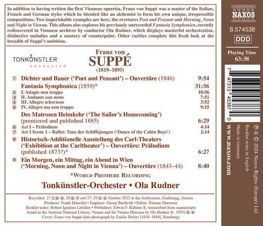 Suppe: Fantasia Symphonica; Orchestral Overtures; Preludes
