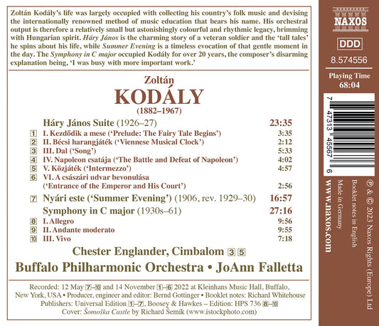 Kodaly: Symphony in C; Summer Evening; Hary Janos Suite