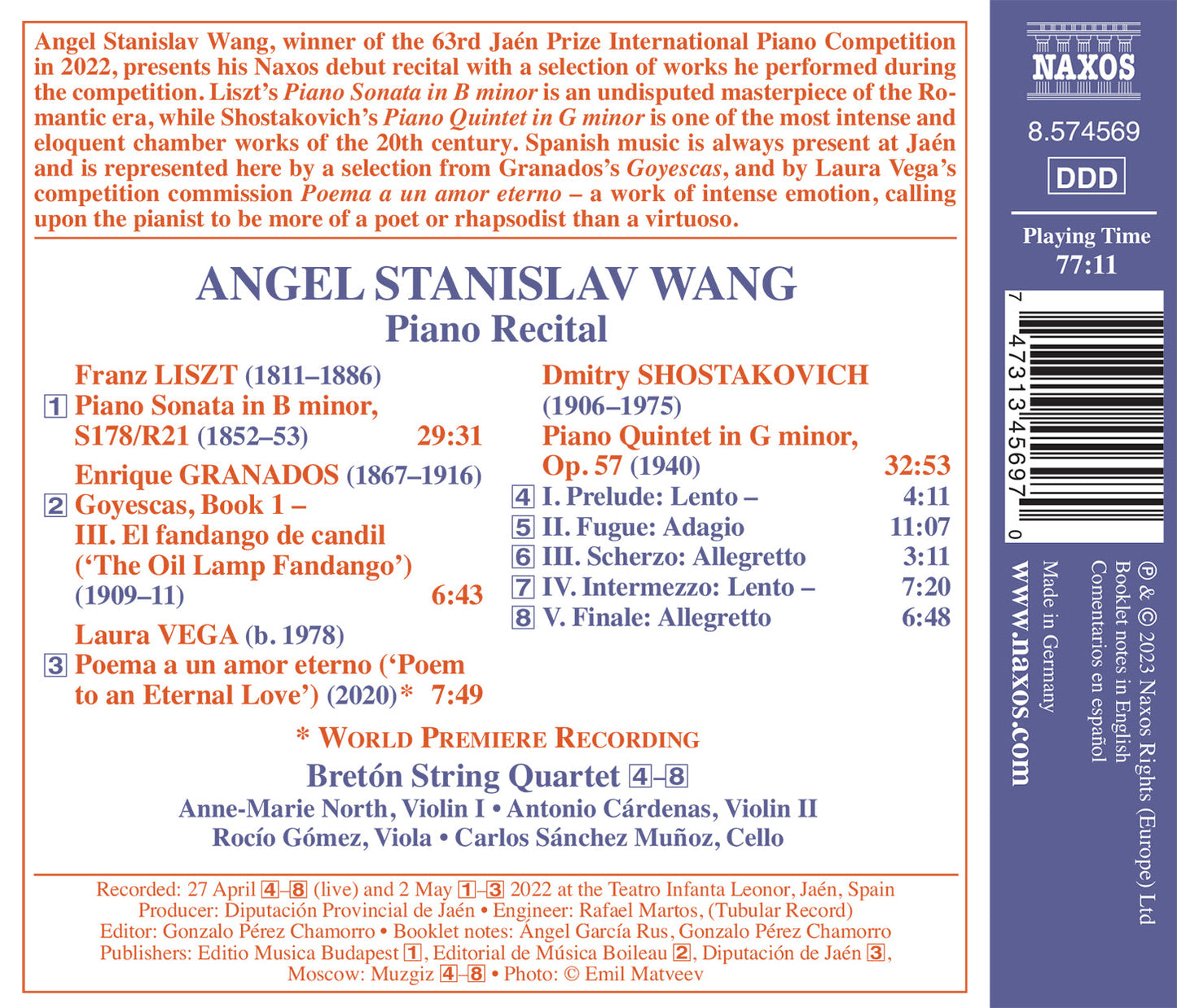 Liszt: Piano Sonata In B Minor; Shostakovich: Piano Quintet Jack Dejohnette