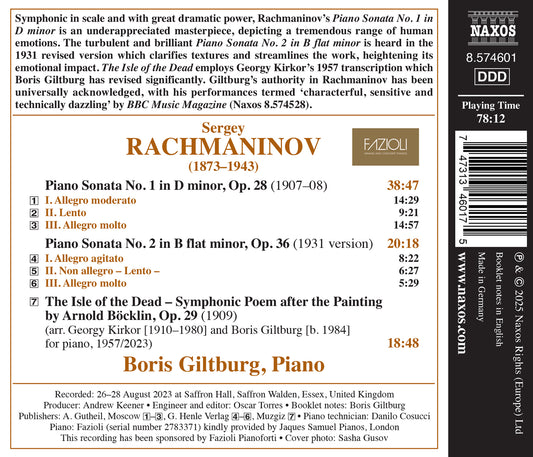 Rachmaninoff: Piano Sonatas Nos. 1 & 2; The Isle of the Dead