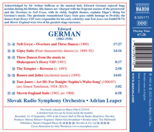 German: Merrie England Suite; Nell Gwyn – Overture And Three Slovak Radio Symphony Orchestra, Adrian Leaper