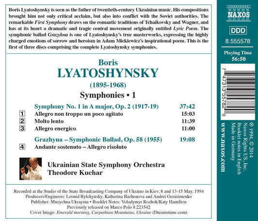 Lyatoshynsky: Symphony No. 1 & Grazhyna