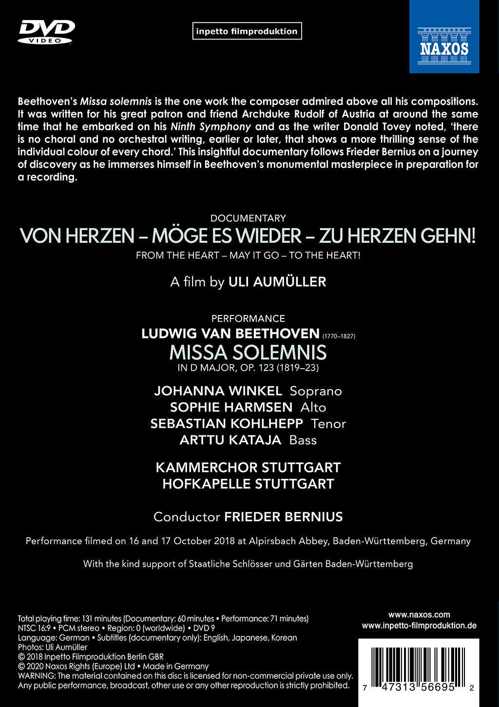 Beethoven: Missa Solemnis (Documentary And Performance)