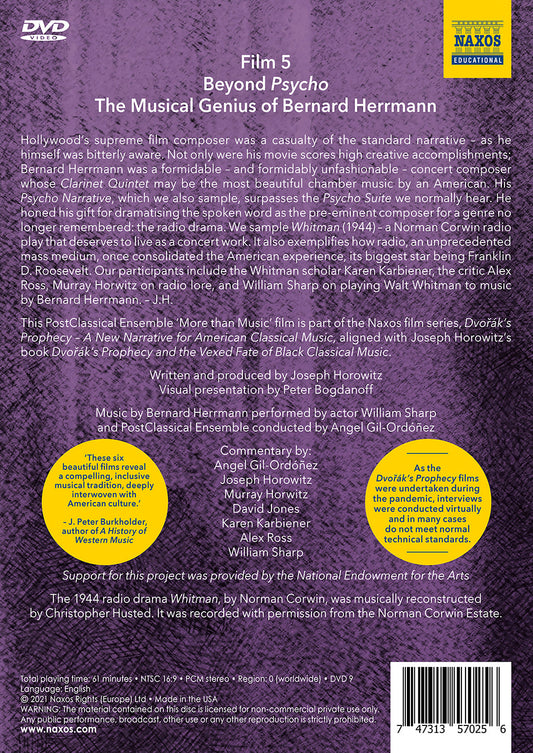 Dvorák'S Prophecy - Film 5 William Sharp, Postclassical Ensemble