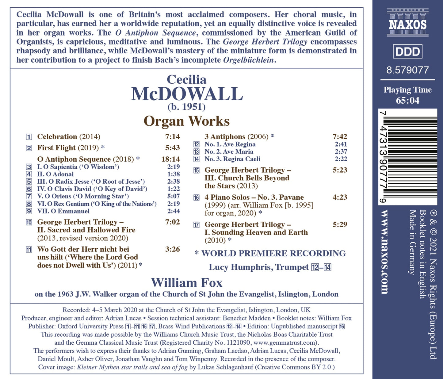 Mcdowall: Organ Works