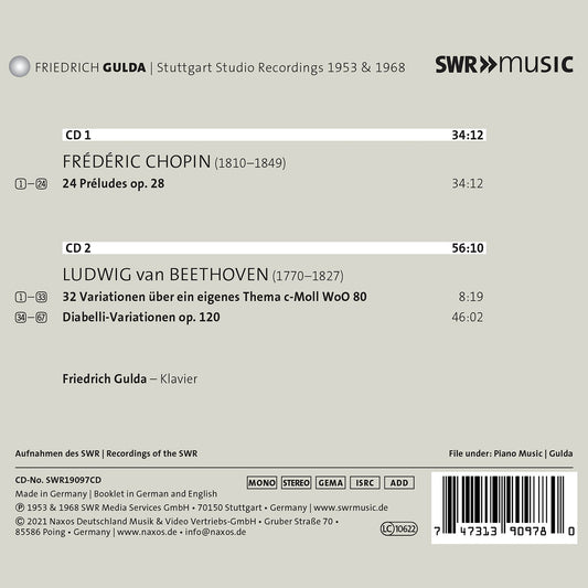 Friedrich Gulda - The Swr Studio Recordings 1953 & 1968