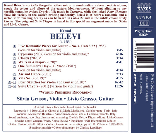 Belevi: Cypriana - Works For Violin & Guitar Silvia Grasso, Livio Grasso