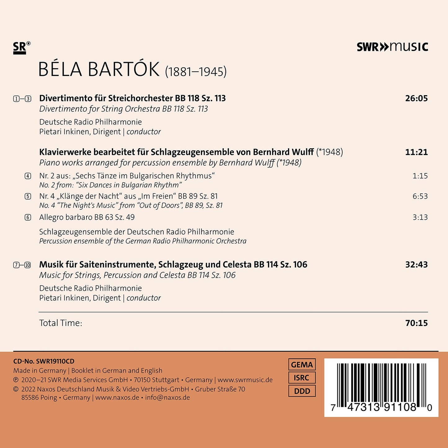 Bartok: Orchestral Works