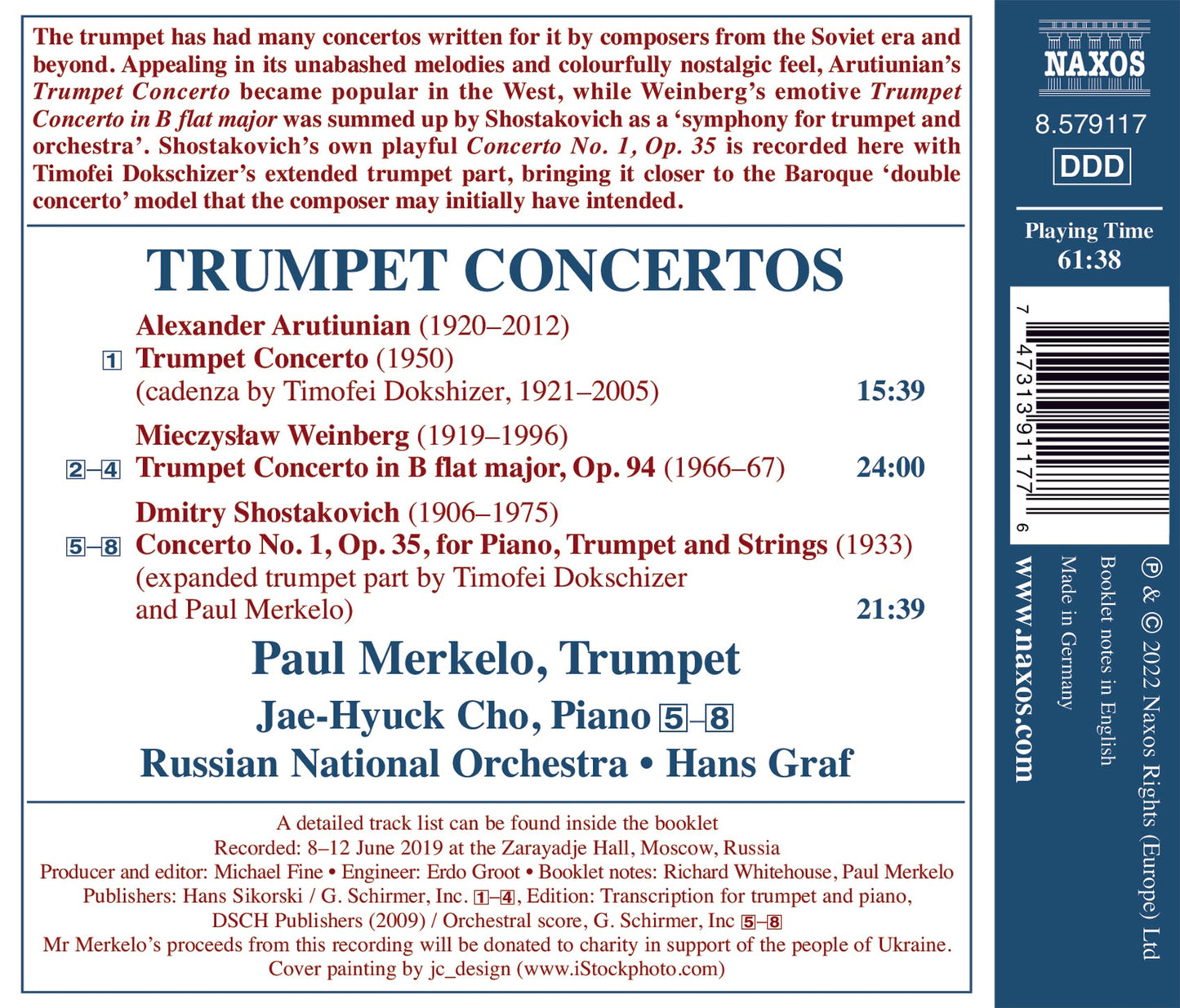 Arutiunian, Shostakovich & Weinberg: Trumpet Concertos