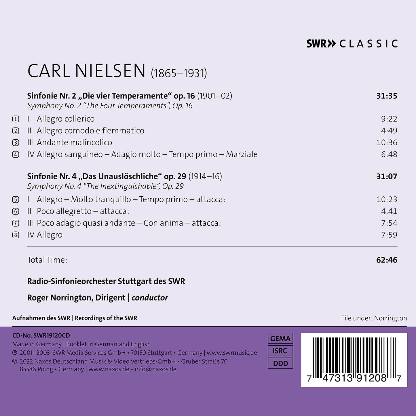 Nielsen: Symphonies Nos. 2 & 4
