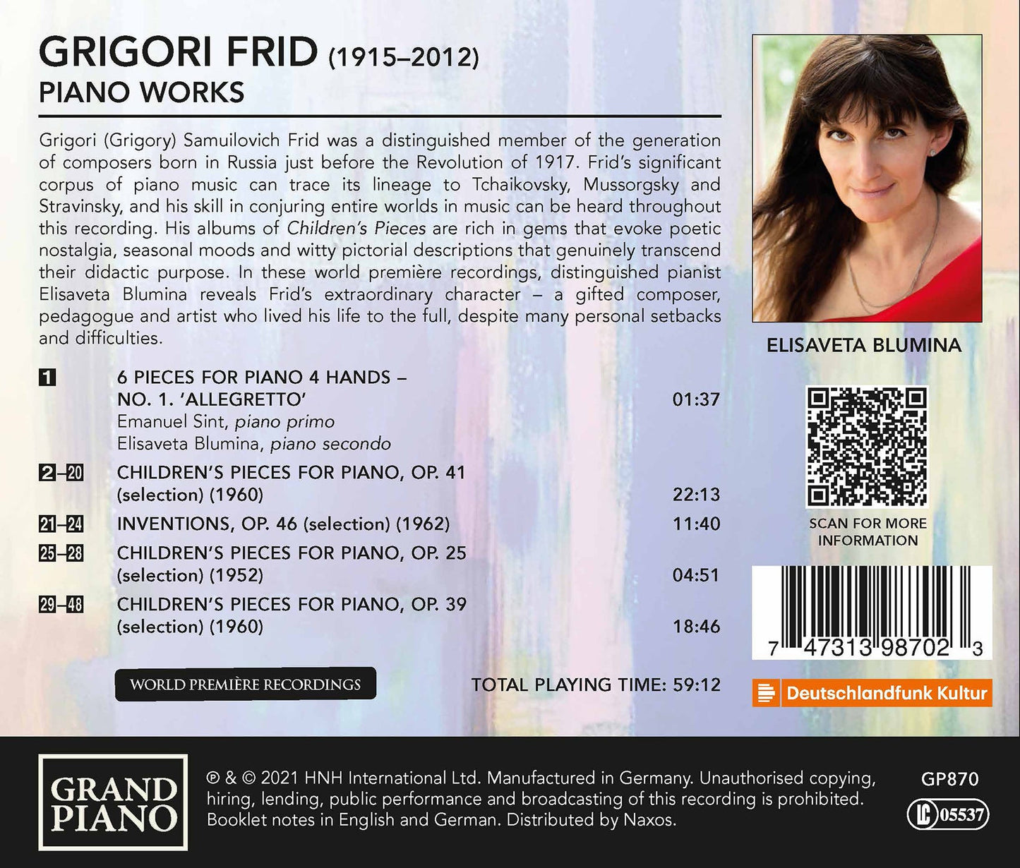 Frid: Piano Works