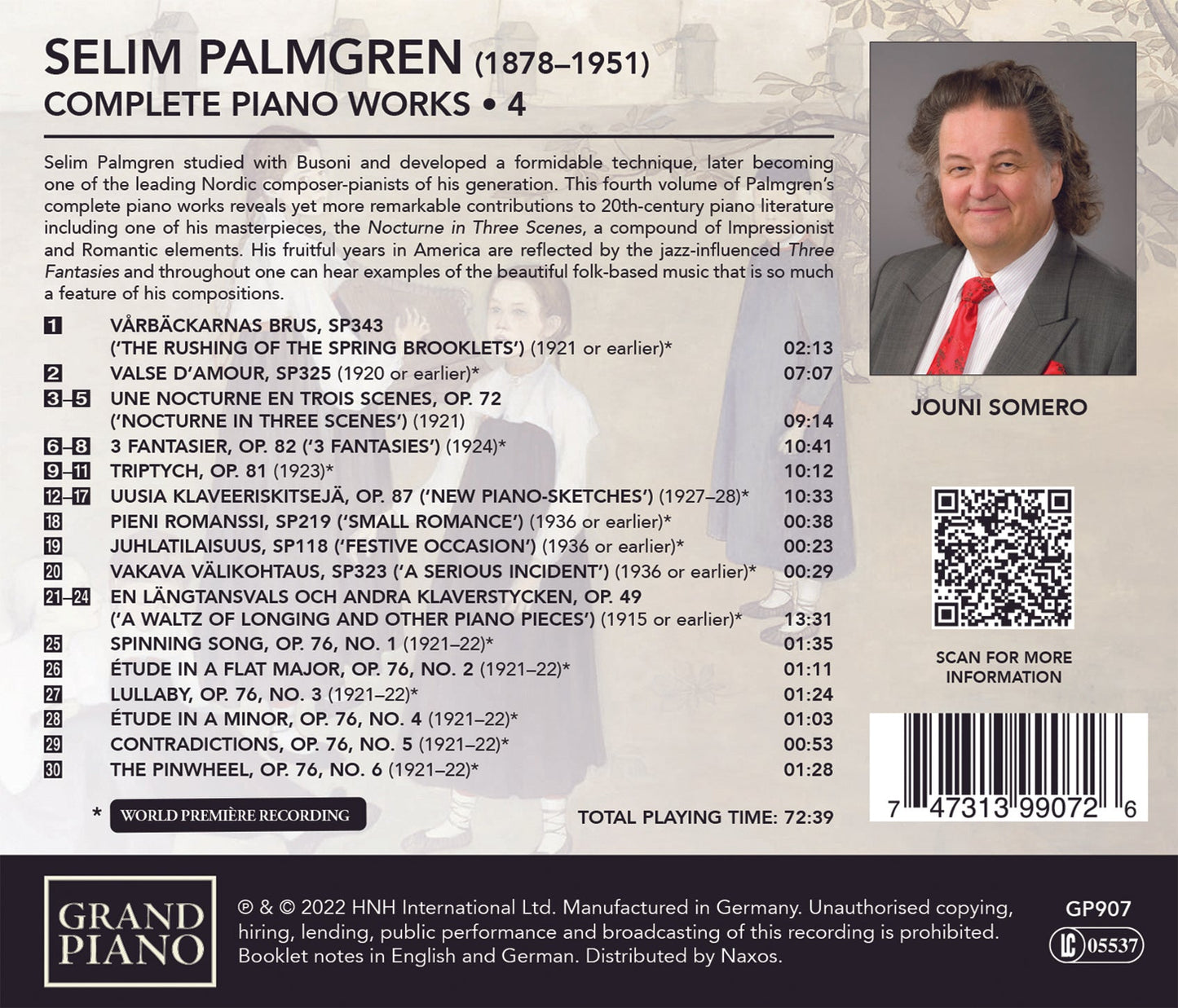 Palmgren: Complete Piano Works, Vol. 4