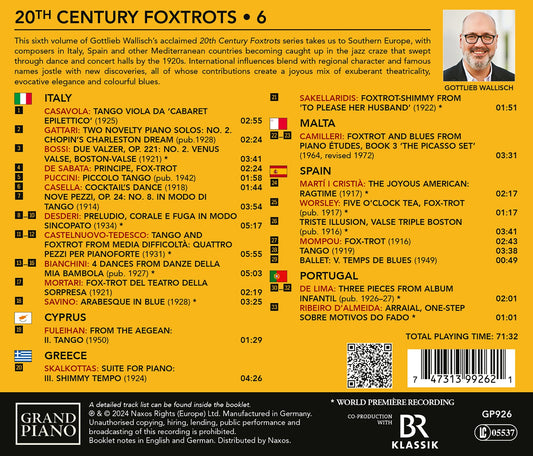 20Th Century Foxtrots, Vol. 6 - Southern Europe Gottlieb Wallisch