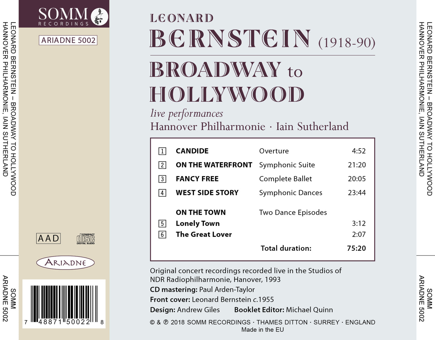 Bernstein: Broadway to Hollywood (Live)