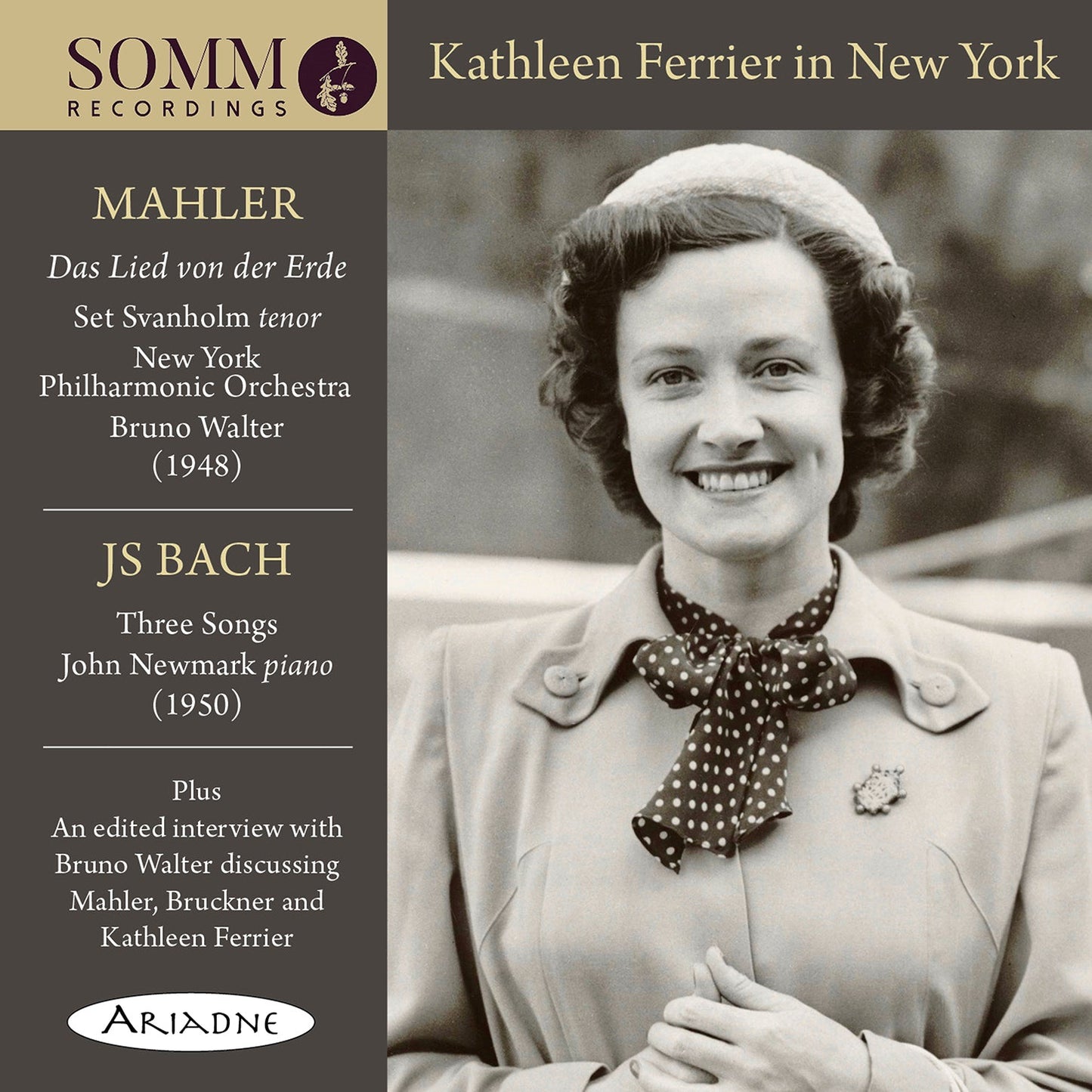 Kathleen Ferrier In New York Ferrier, Svanholm, Newmark, New York Philharmonic Orchestra, Walter