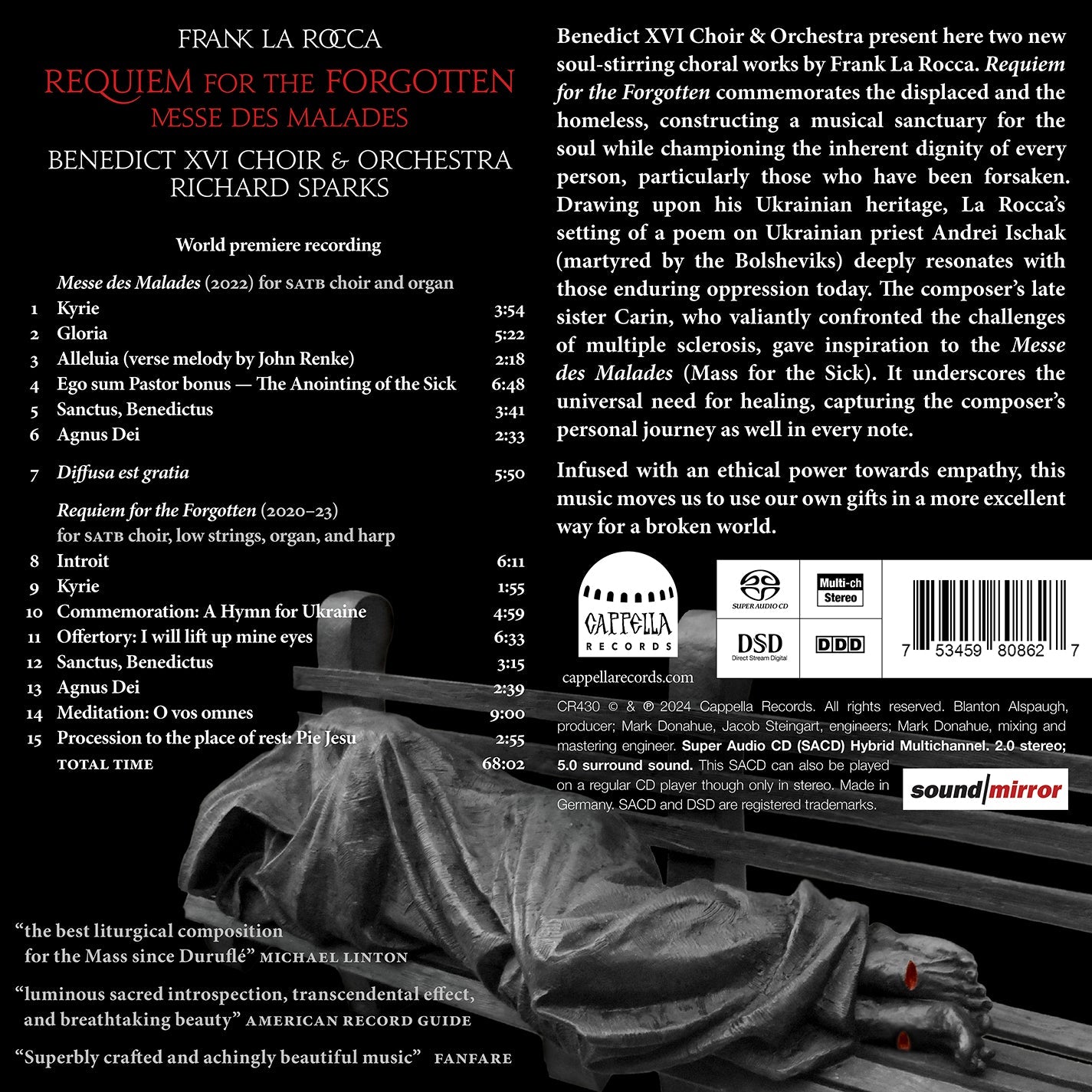 La Rocca: Requiem for the Forgotten / Sparks, Benedict XVI Choir & Orchestra