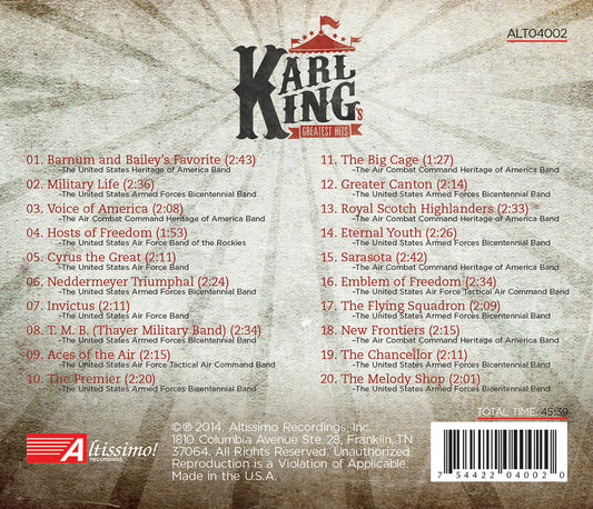 Karl King's Greatest Hits