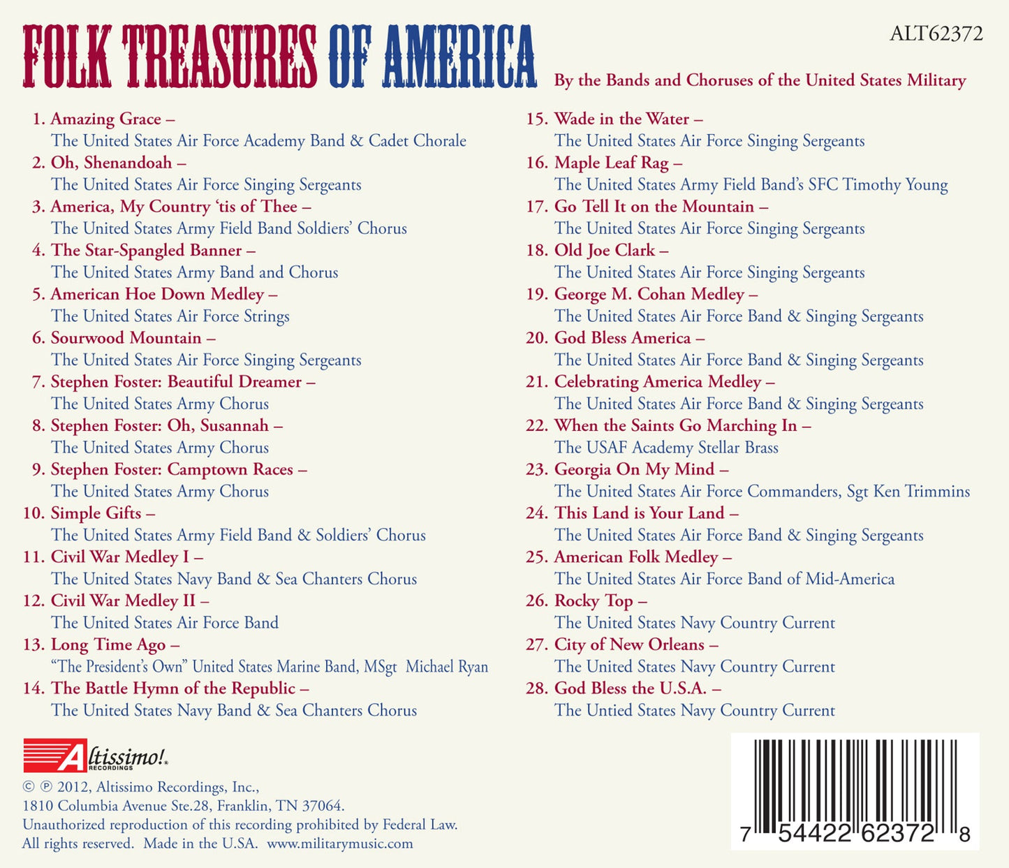 Folk Treasures Of America